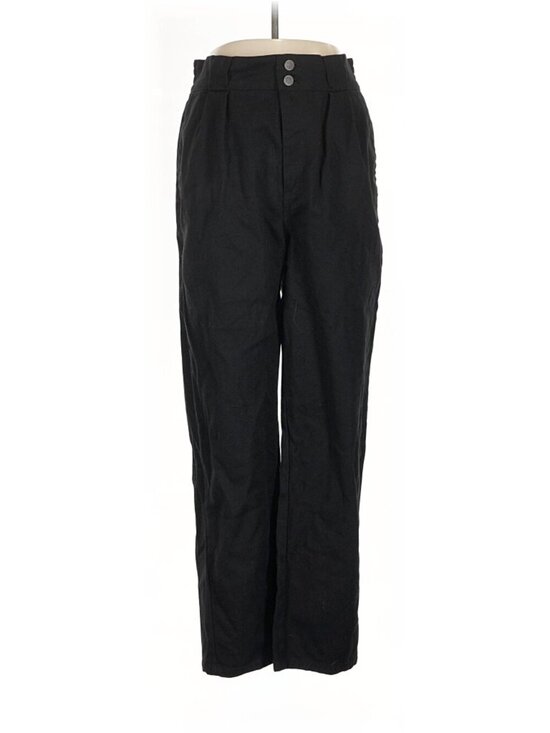 Lucy & Yak Pants - Lucy & Yak Addison Trousers Black W32 / UK 14 NWT Organic Cotton High Waist